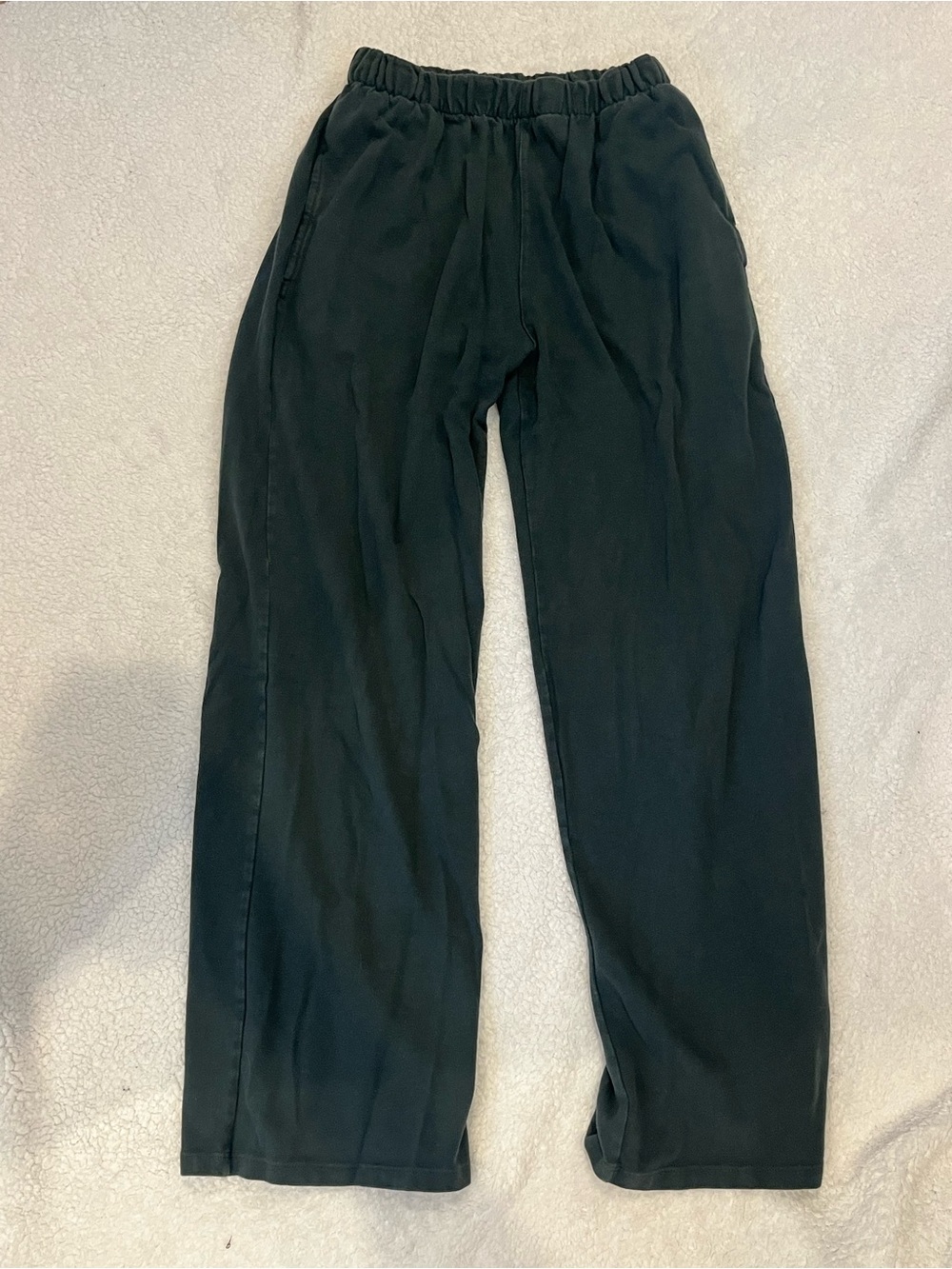 green womens Elastic Waist Casual Pants